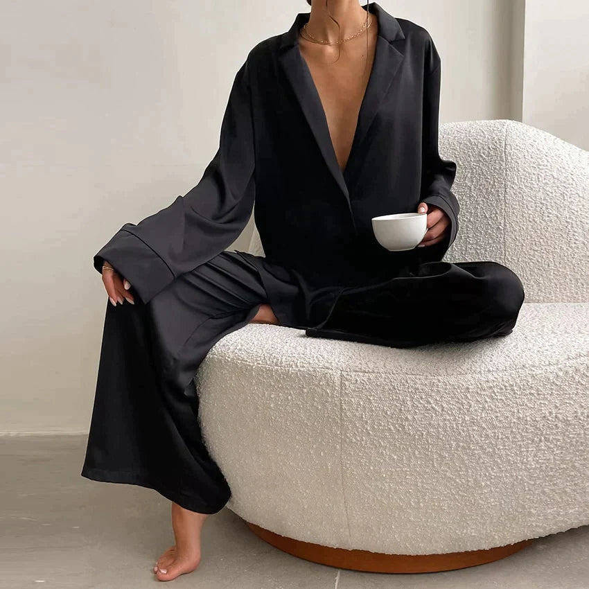 Nachtwäsche-Set aus Satin in Übergröße