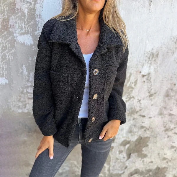 Dion – Kurze Wolljacke mit Revers für Damen