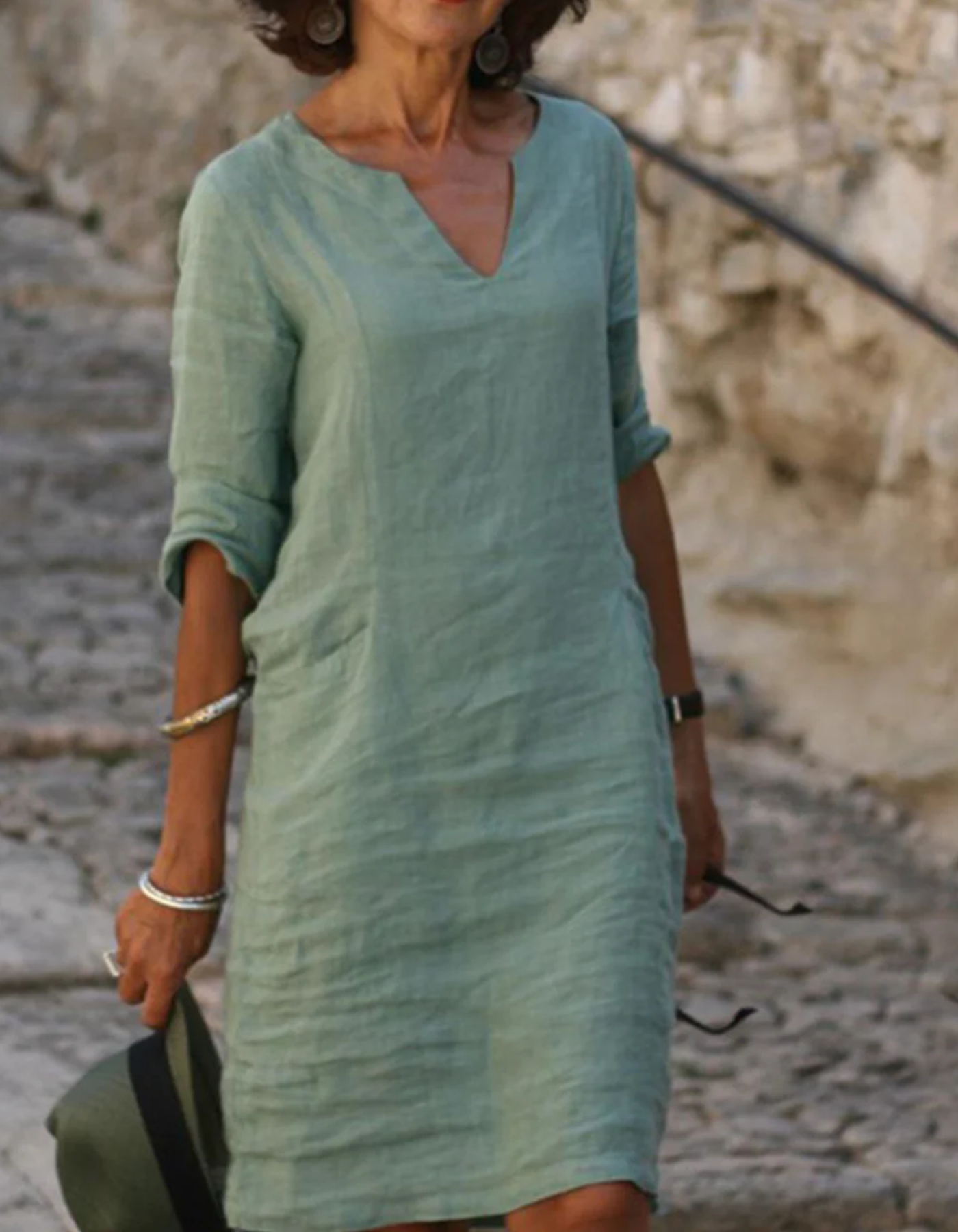 Variant image for Damen Kleid Mini Elegant Strand Sommer Stilvoll S-3XL Atmungsaktiver Stoff-13