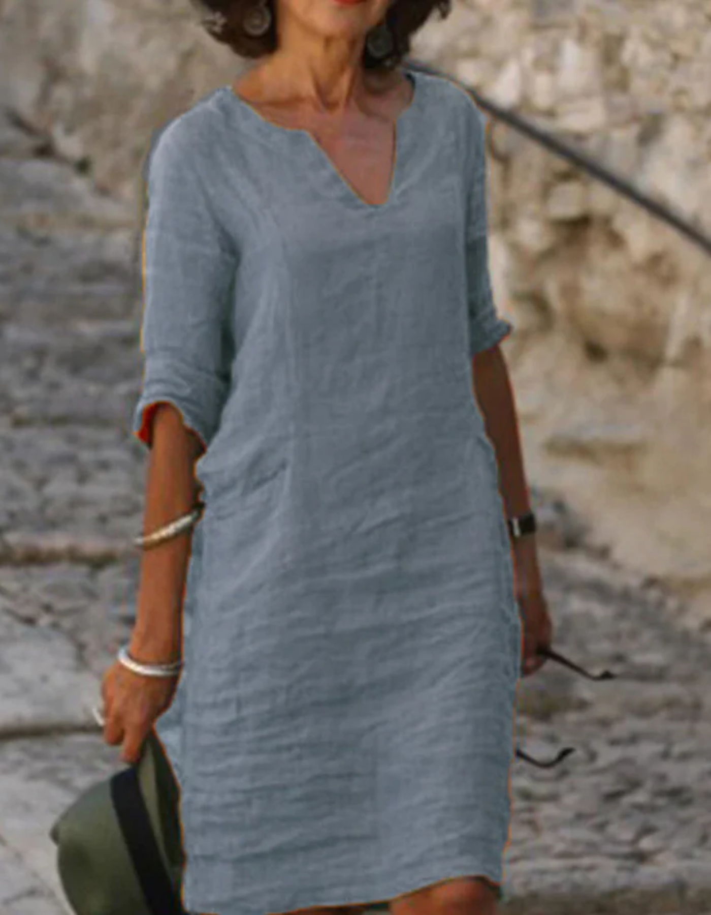 Damen Kleid Mini Elegant Strand Sommer Stilvoll S-3XL Atmungsaktiver Stoff-3
