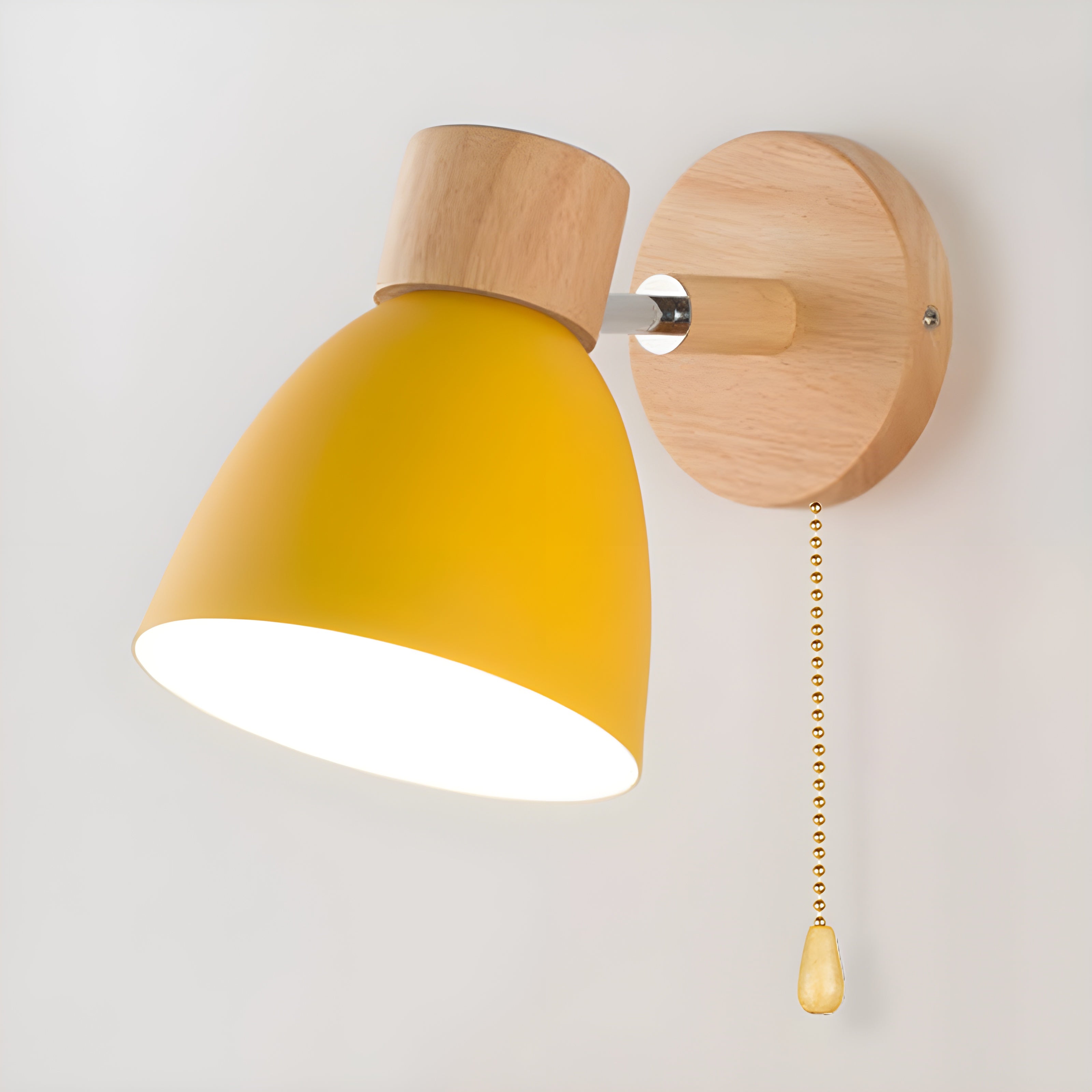 Variant image for Nordische Wandlampe aus Holz mit Schalter - LED Wandleuchte für gemütliche Innenräume, verstellbarer Lenkkopf, kompakte Größe-6