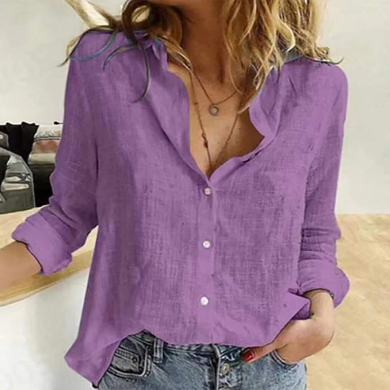 SOPHIA – Lässige Bluse mit Knopfleiste für Elegante Outfits