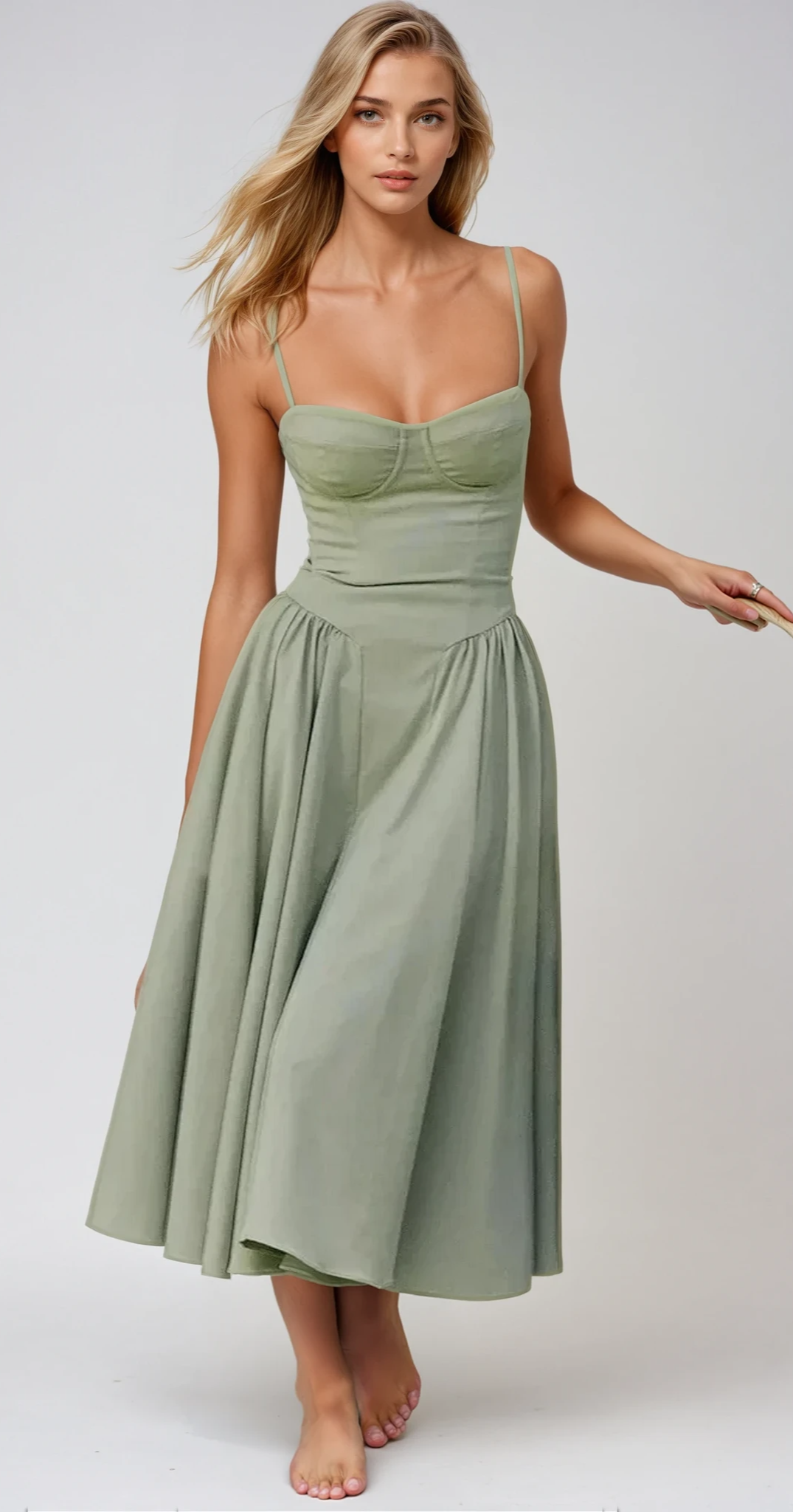 MAYA – Chic Corsagen-Midi-Sommerkleid für besondere Anlässe