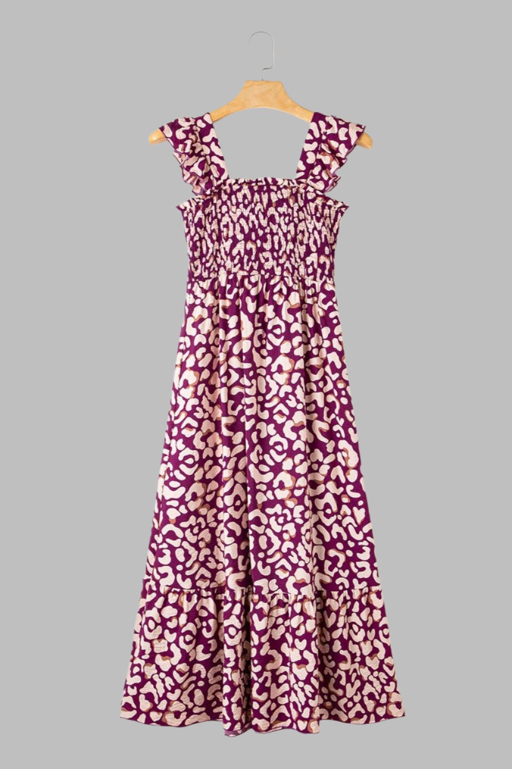 SOMMERCHARM – Rüschenträger Midi Kleid mit weitem Schnitt