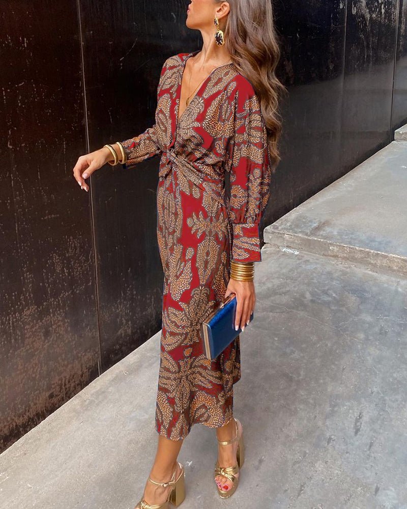 ALLENDE – V-Ausschnitt Sommerkleid für Damen mit Chic