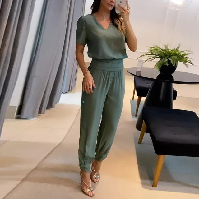 LUNA – Stylisches Oberteil und Hosen Set für Elegante Looks