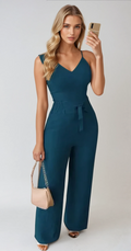 LIANA – Shirred Jumpsuit Set Mit Zwei Teilen