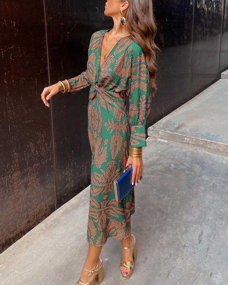 ALLENDE – V-Ausschnitt Sommerkleid für Damen mit Chic