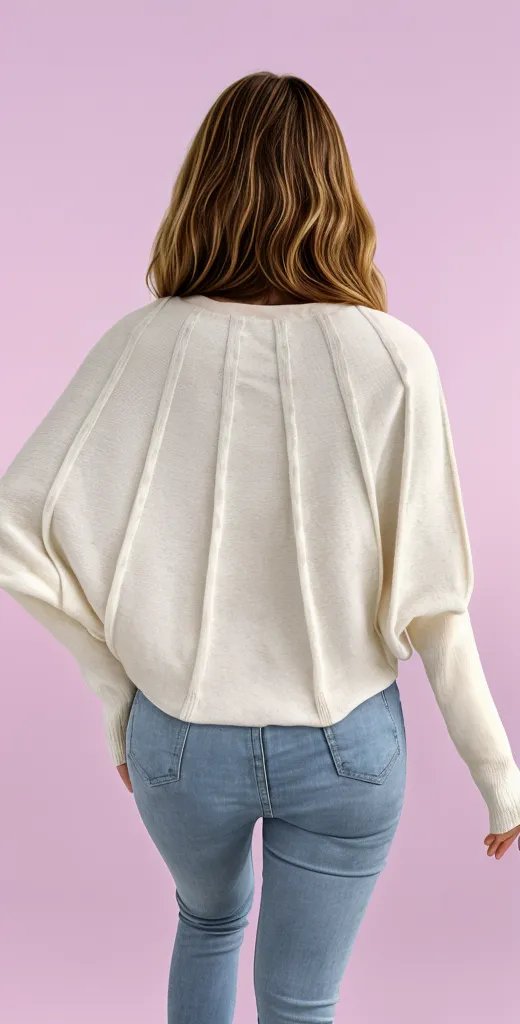 Damen Pullover Warm Cropped Mock Neck Weiches Rippenmaterial Langarm S M L XL-3