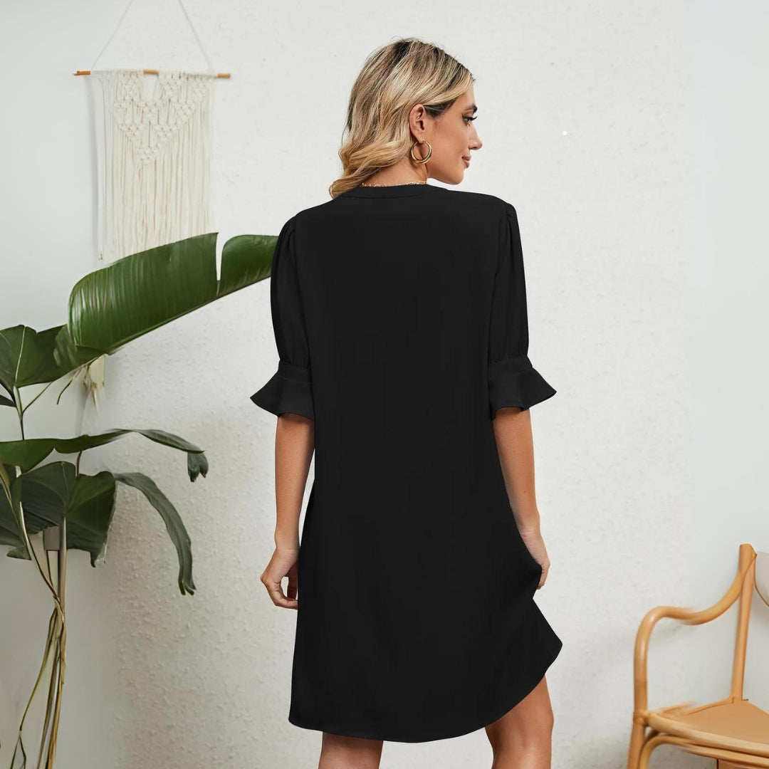 Ester – Bequemes Kleid mit V-Ausschnitt