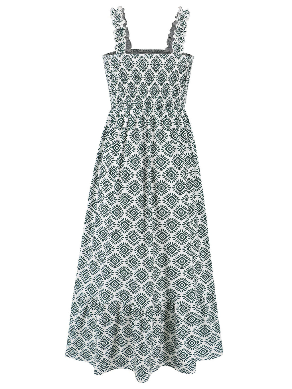 SUNNY DAYS – Smocked Ärmelloses Sommerkleid für Damen