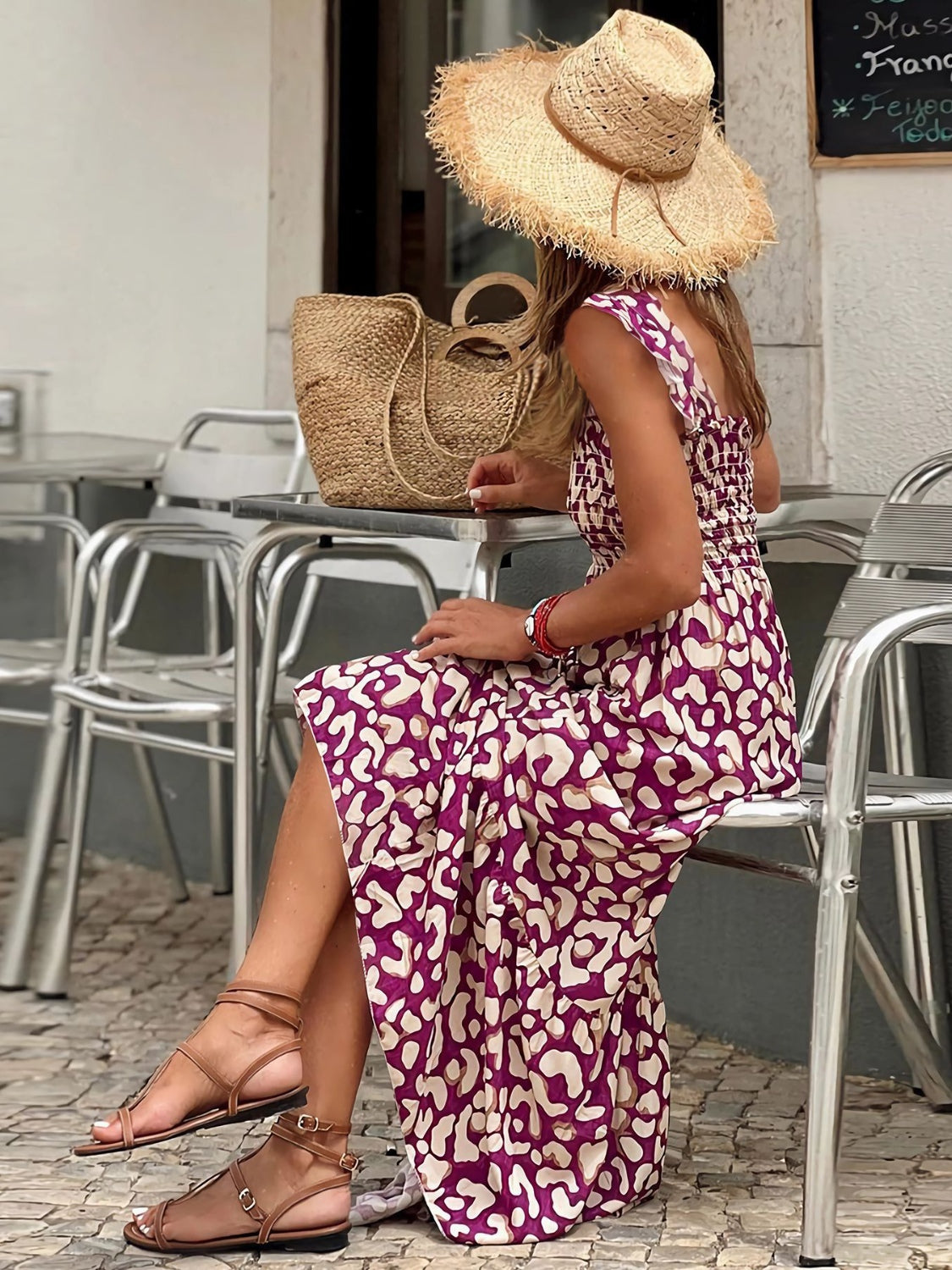 SUNNY DAYS – Smocked Ärmelloses Sommerkleid für Damen