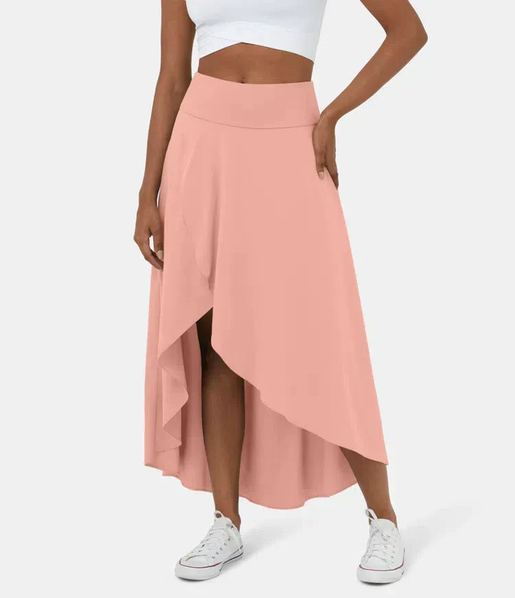 Variant image for Damen Midi Rock 2 in 1 Schwarz Hoch Taille Schnelltrocknend Mit Eingebauten Shorts-41