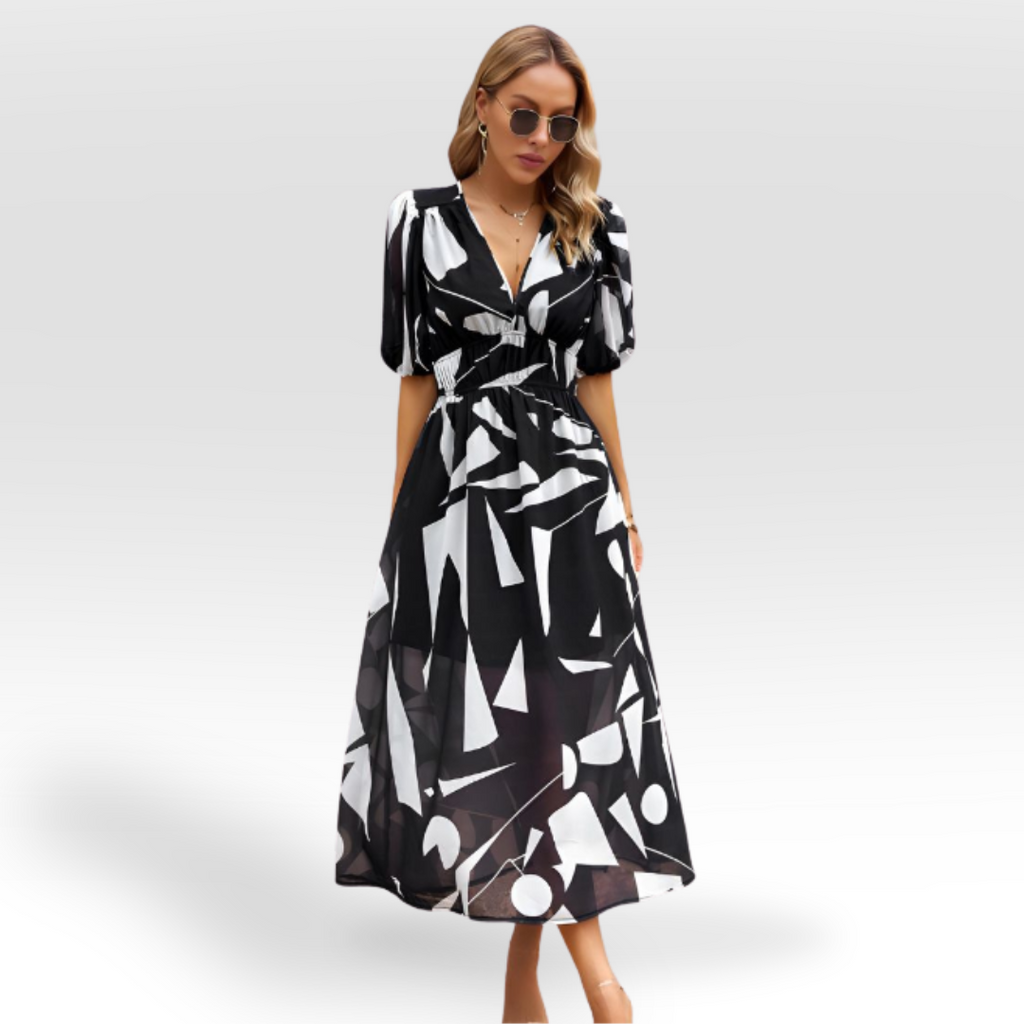 Damenkleid Festlich Elegante Passform Schwarz S M L XL Hochzeitsgast-2