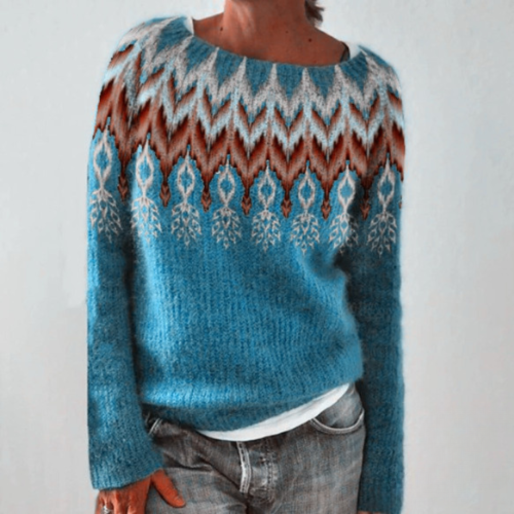Cosy Moments Indi - Warmer Herbstpulli mit Rundhalsausschnitt