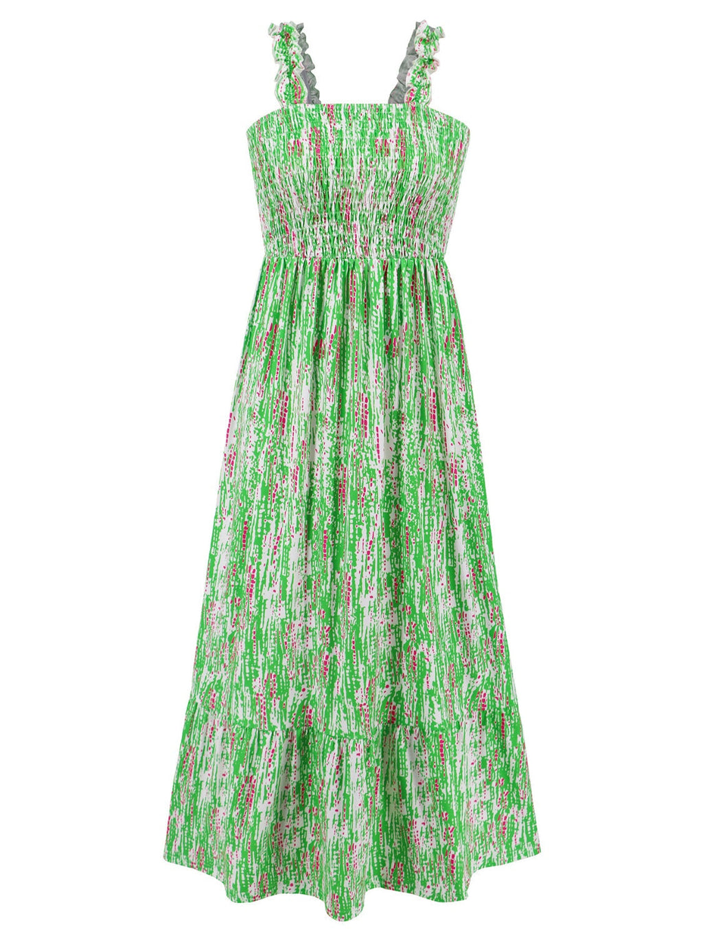 SUNNY DAYS – Smocked Ärmelloses Sommerkleid für Damen