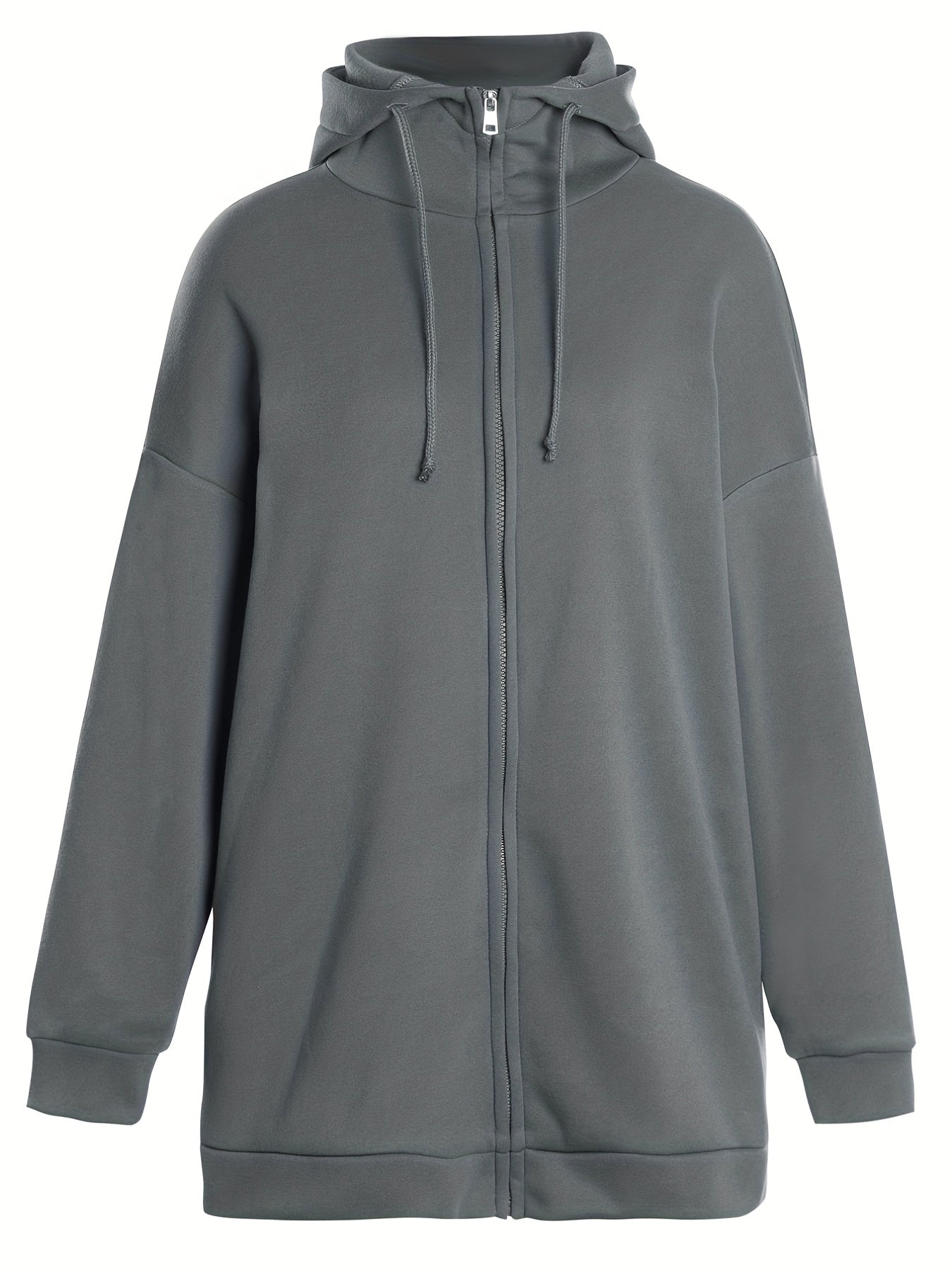 Desiree - Extrem komfortabler langer Zip-up Fleece Kapuzenpulli Hoodie