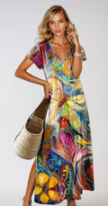 SIENNA – Boho Kleid mit Schlitz für Lässigen Sommerstil