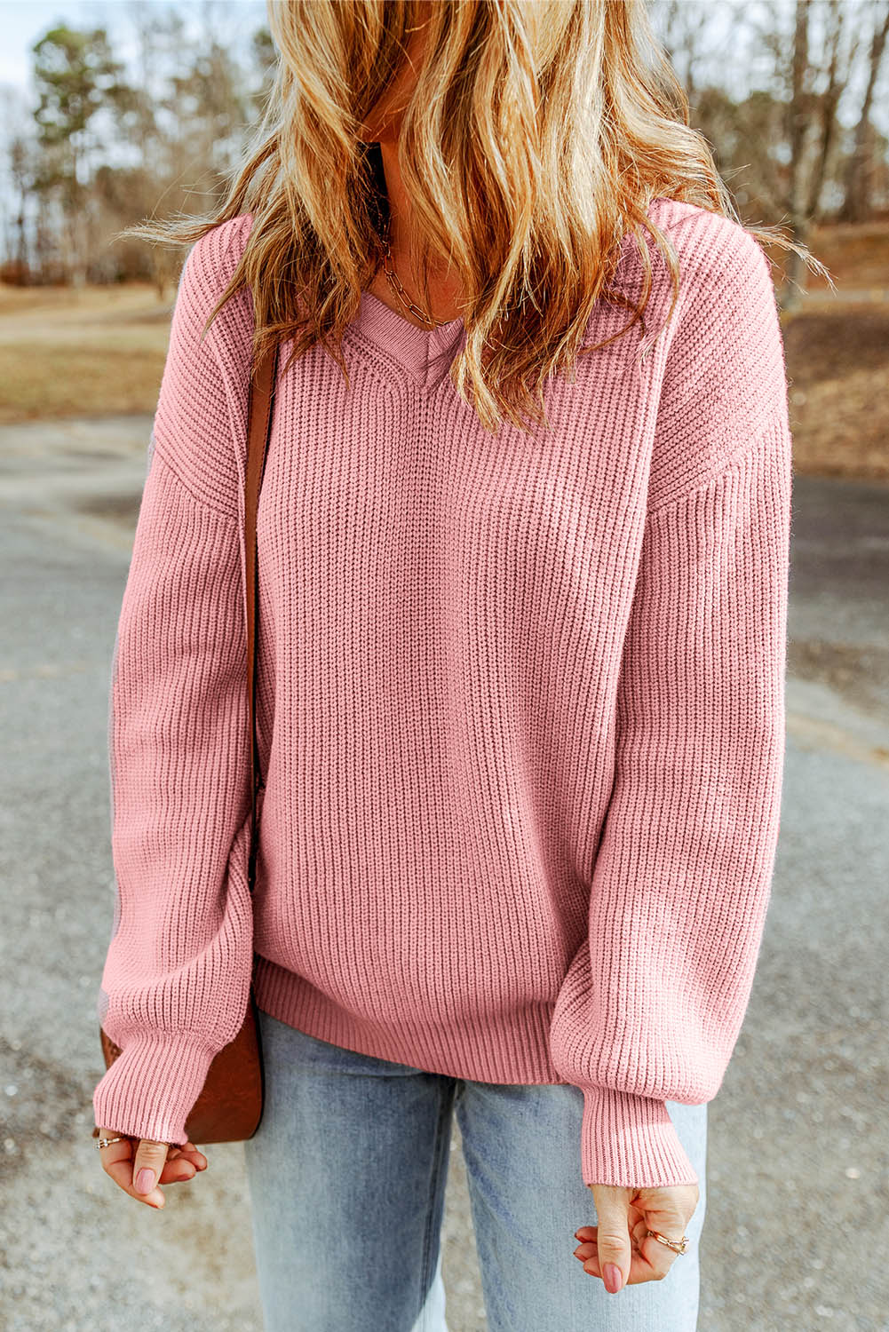 Sofia Venetti Pink - Gehäkelter weicher rosa Pullover