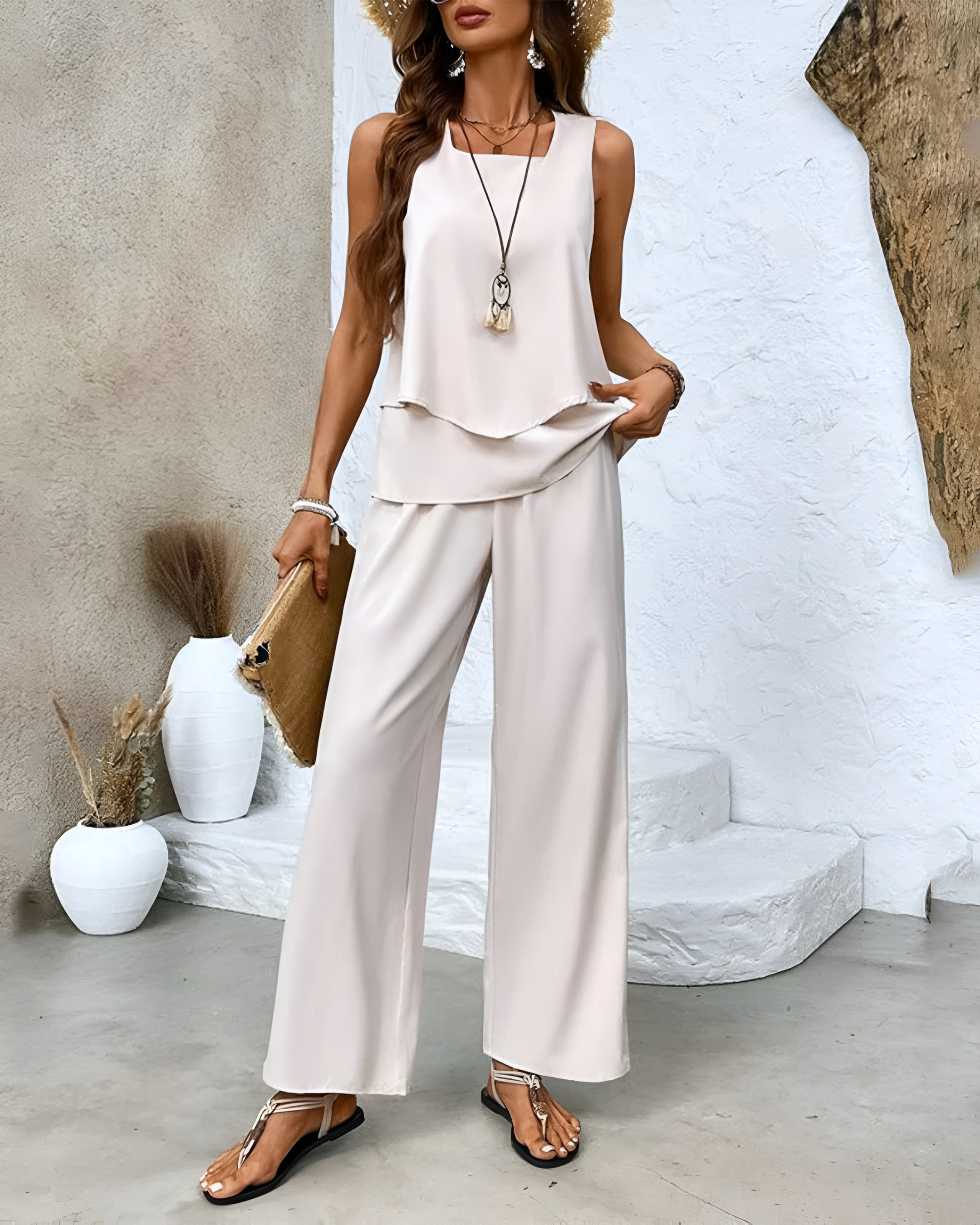 SIENNA – Sommerliches Zweiteiliges Set aus Leinen