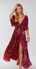 TESSA – Elegantes Maxi Wickelkleid aus leichtem Stoff