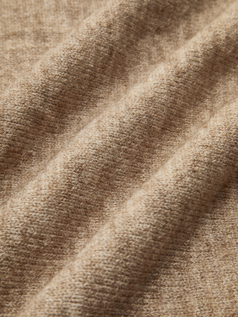 Damen Strick Rollkragenpullover Hosenensemble Beige Weicher Strickstoff Pflegeleicht-6