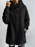 Desiree - Extrem komfortabler langer Zip-up Fleece Kapuzenpulli Hoodie