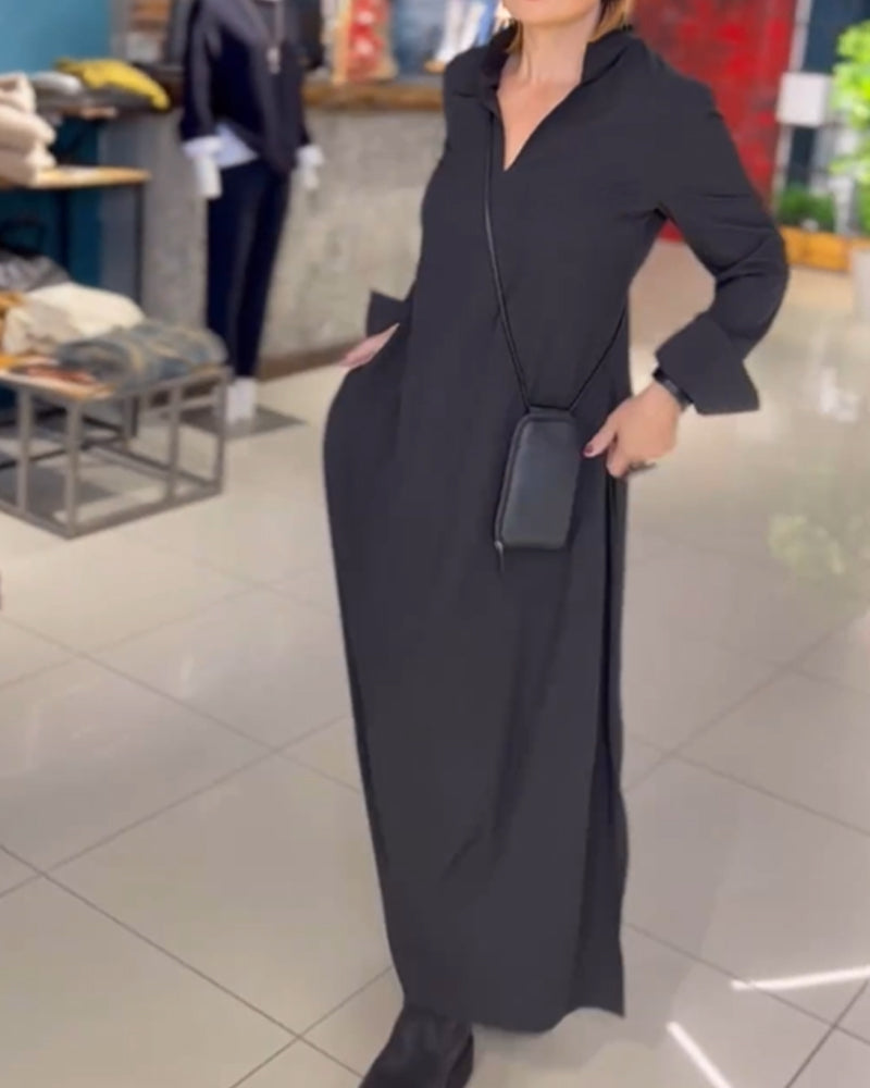 Evite – Langes, weiches Stretchkleid für zeitlose Eleganz