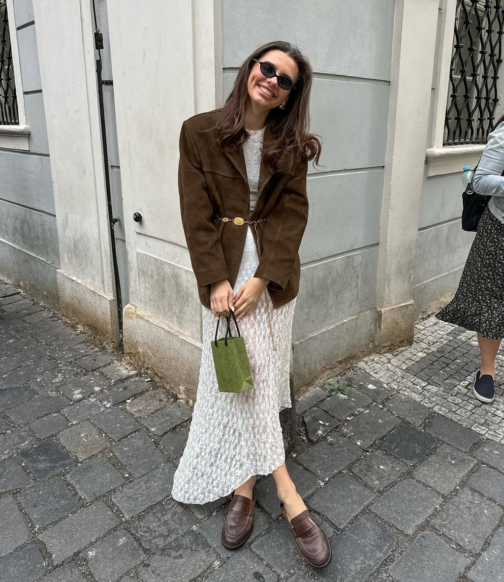 Braune Jacke in Wildleder-Optik | Eleganz und Komfort für kühle Tage