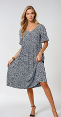 MILA – Elegantes Polka Dot Midikleid für Jeden Anlass