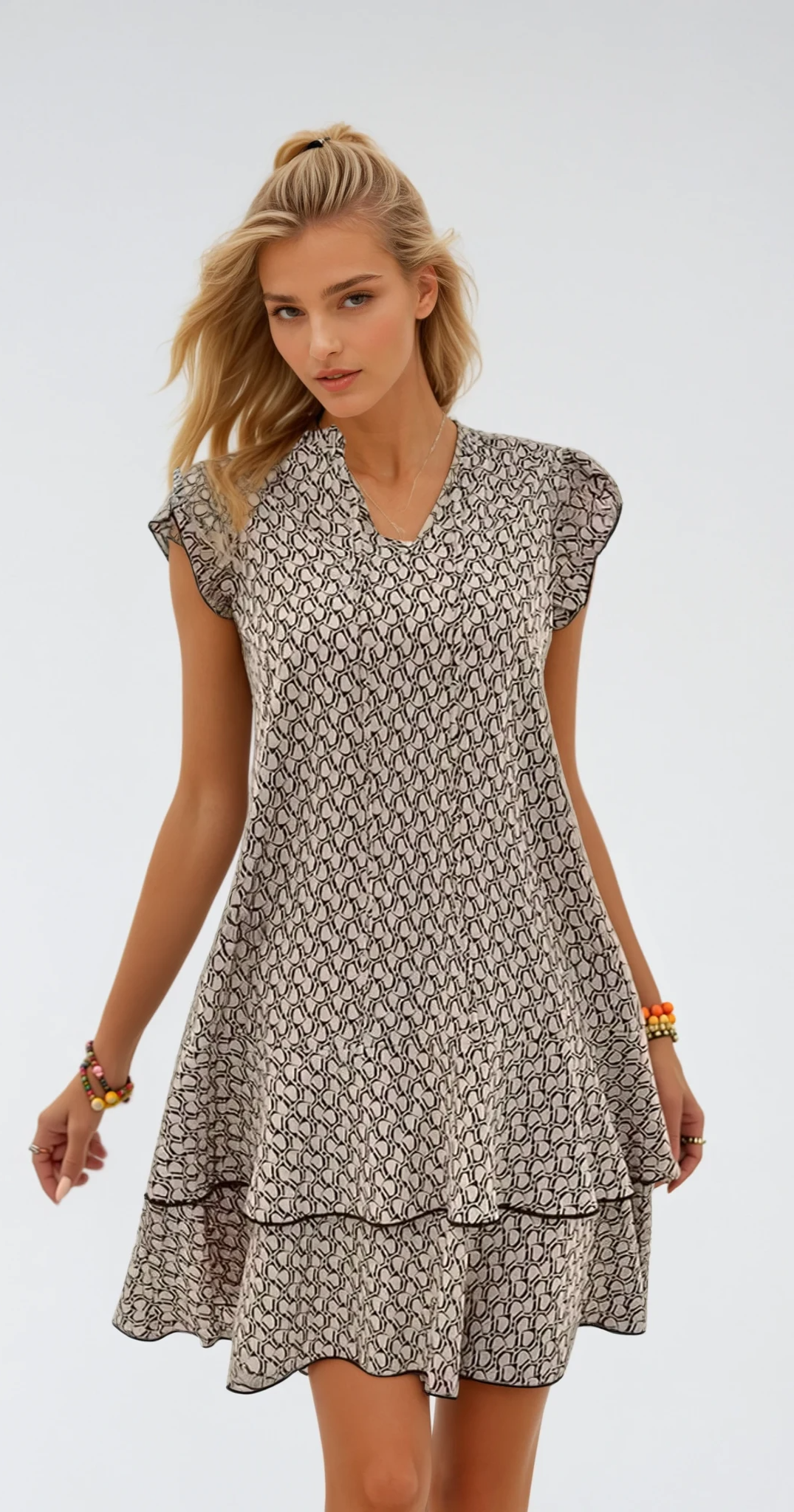 SOPHIA – Elegantes Midi-Kleid aus fließendem Stoff