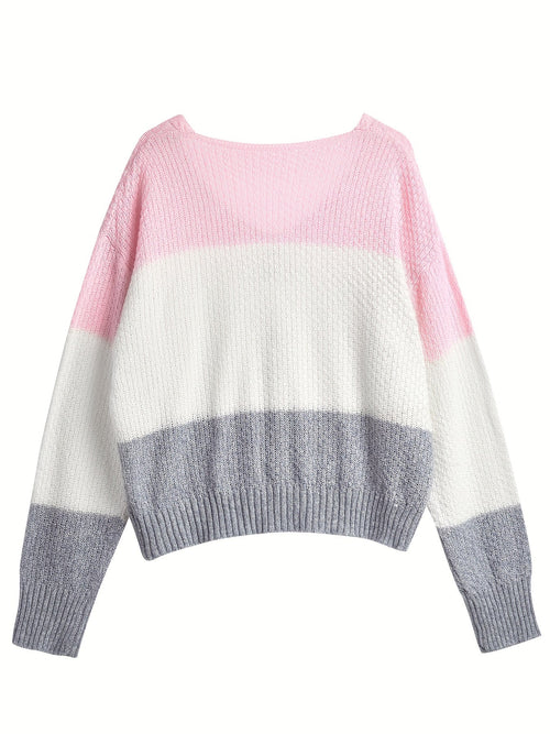 Bunter V-Ausschnitt Pullover | Stil und Komfort in perfekter Harmonie
