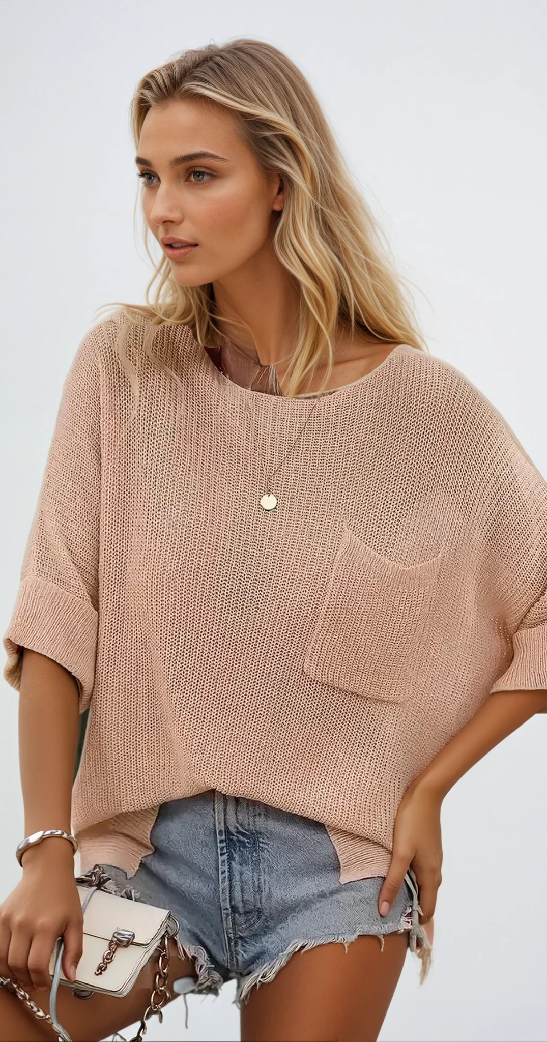ANISAH – Oversized Batwing Bluse für Lässige Outfits