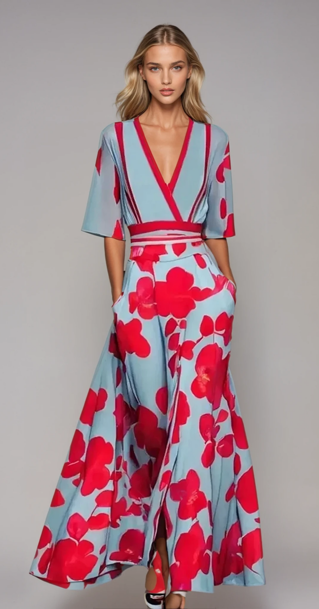 SOPHIA – Elegantes Maxikleid aus fließendem Stoff