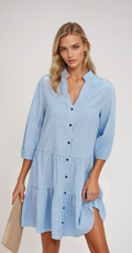 ADELINE – Hellblaues Sommerkleid Mit Spaghetti-Trägern