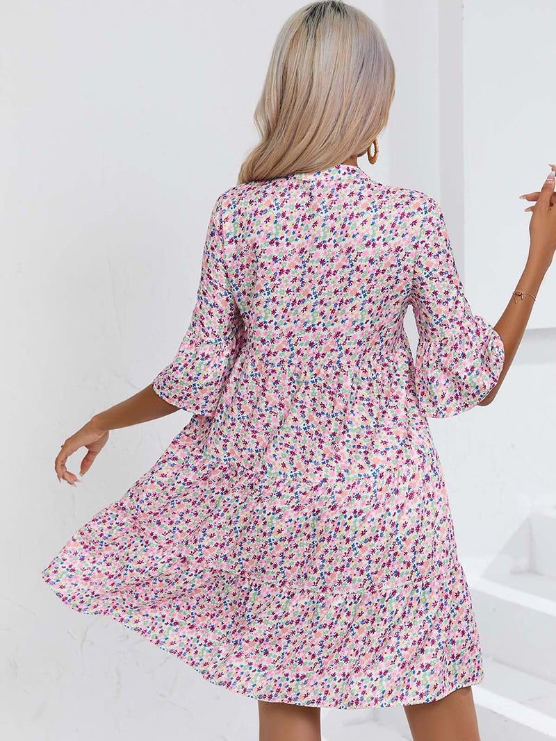 Blusenkleid mit Muster und hoher Taille | Luftige Leichtigkeit für warme Tage