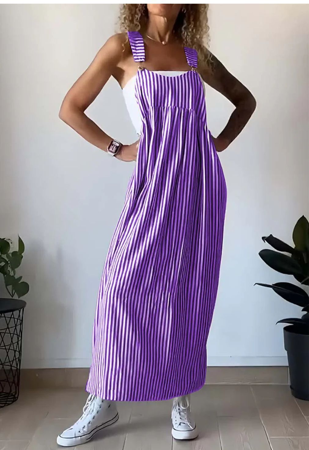 Alice – Lässiges gestreiftes Jumpsuit-Kleid