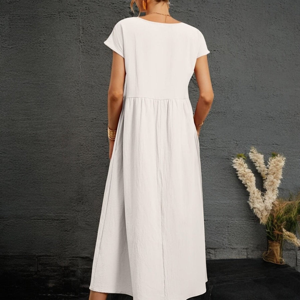 CAMELL – Lässiges Sommerkleid mit Rundhalsausschnitt