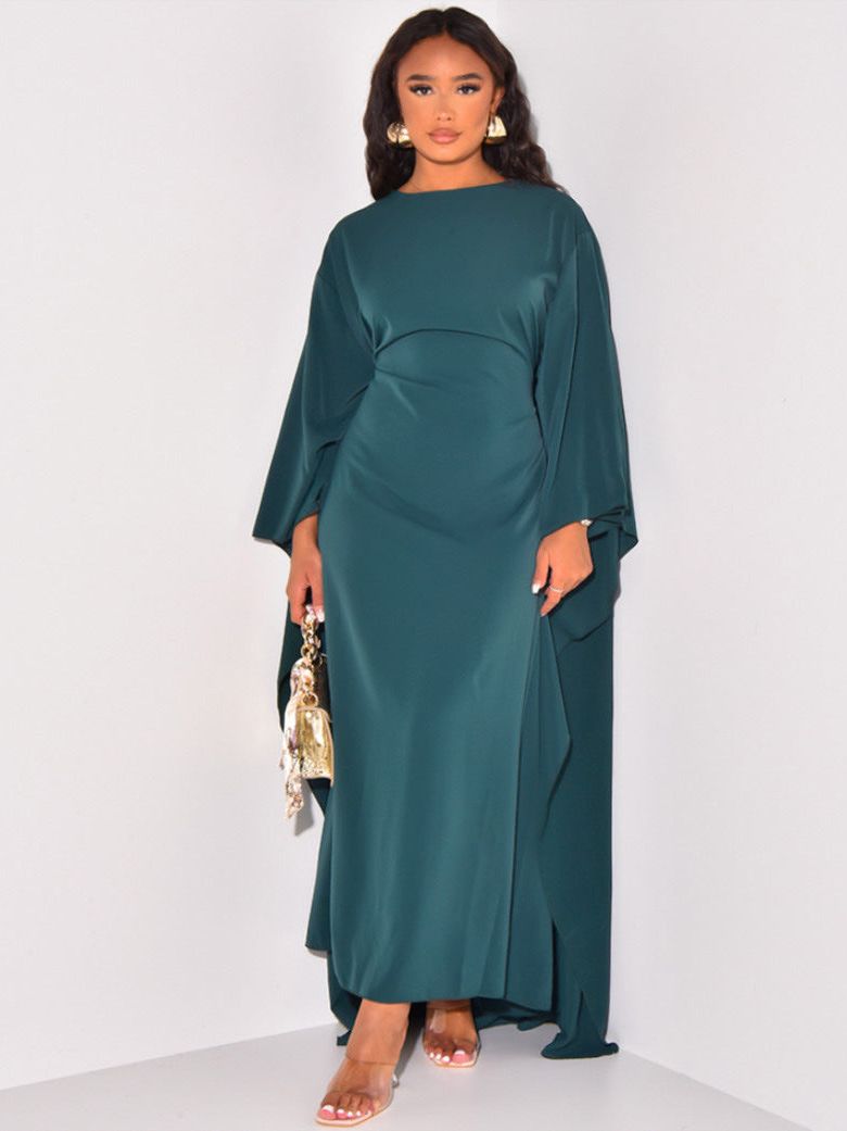 CELIA – Elegantes Kleid mit Batwing-Ärmeln und V-Ausschnitt