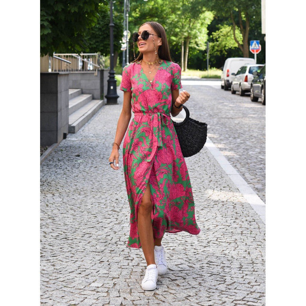BREEZY DAYS – V-Ausschnitt Sommerkleid aus leichtem Stoff