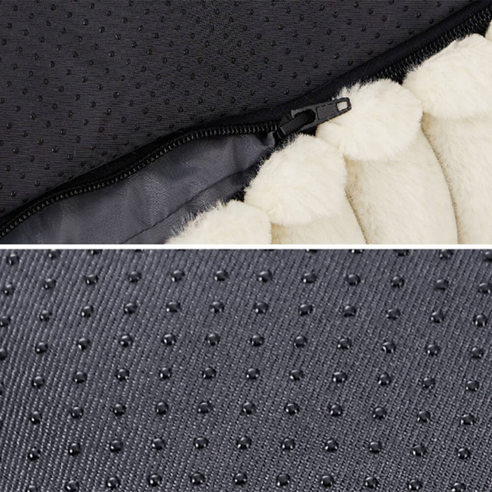Luxuriöses Haustierbett aus Faux-Kaninchenfell mit Ergonomischem Wellendesign - Ultra-weich und Unterstützend für Maximalen Komfort-6