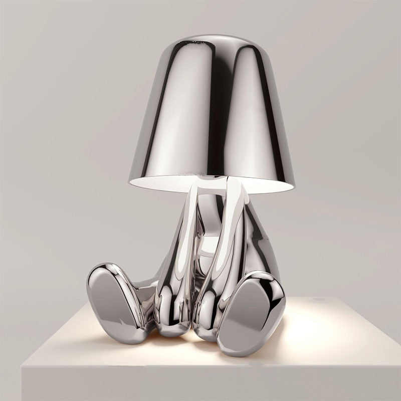 Tischlampe Warmweiß 30 cm Kunststoff Wiederaufladbar Akku Tischleuchte-6