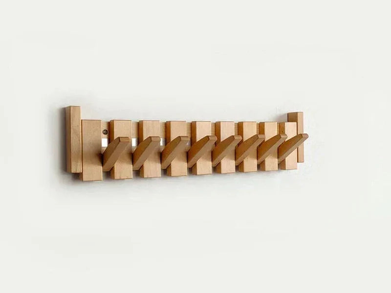 Variant image for Garderobenhaken Holz Klavierform Natur 80x20x10 cm für Mäntel und Hüte-7