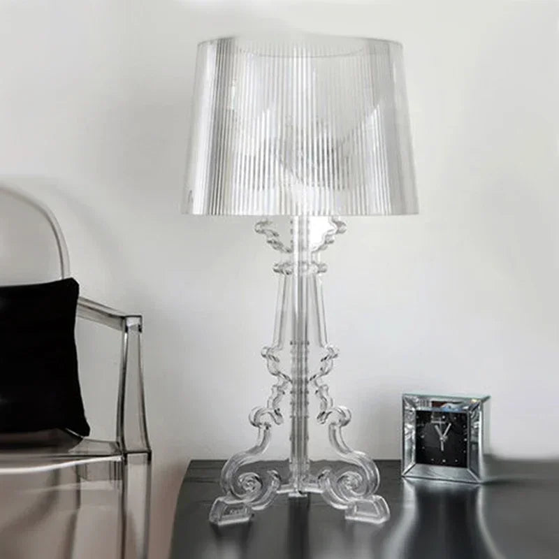 Burgundine Tischlampe mit Elegantem Design für Wohnzimmer und Schlafzimmer - Warmes Licht, Hochwertige Materialien, E27 Lampe-6