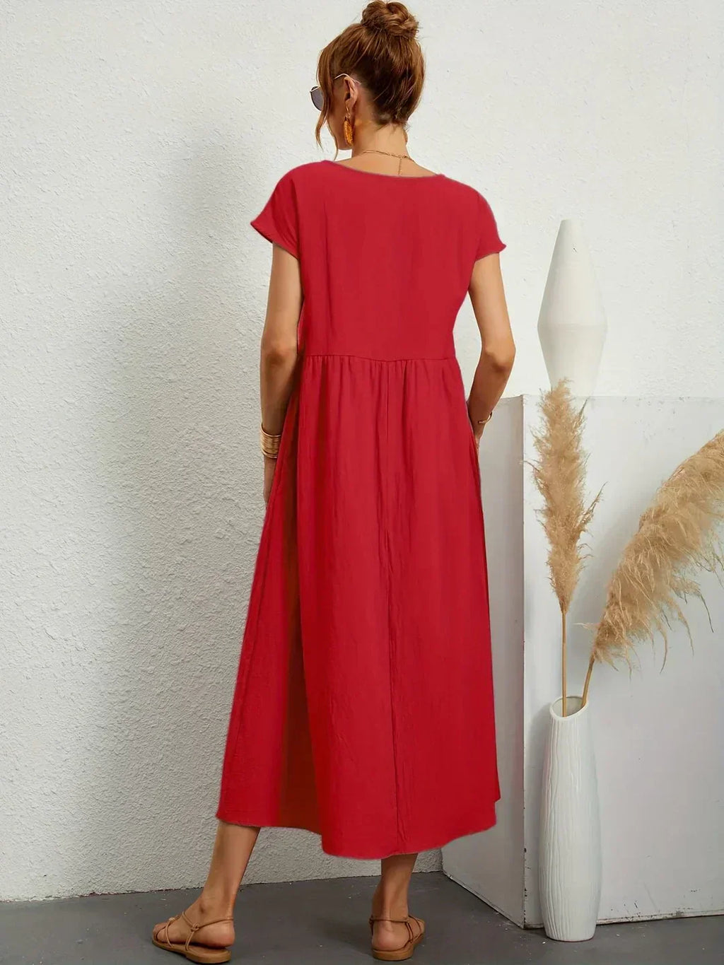 Keira – Leichtes Baumwollkleid Mit Taschen Für Eleganten Komfort