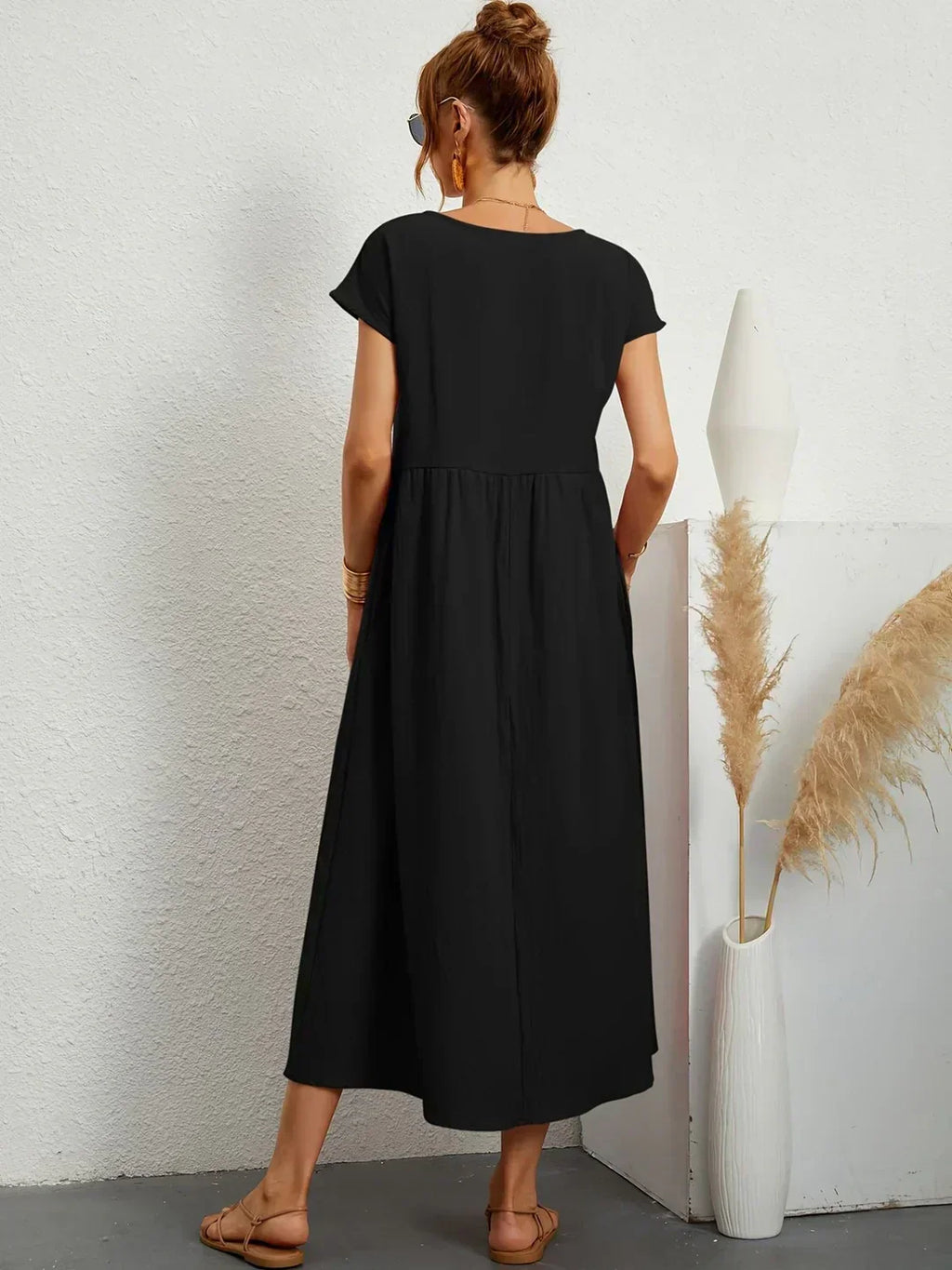 Keira – Leichtes Baumwollkleid Mit Taschen Für Eleganten Komfort