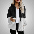 Sofia Venetti Teddy - Flauschige Fleece-Strickjacke mit Kapuze