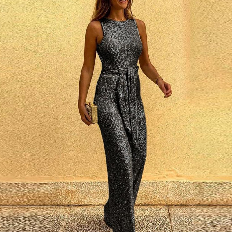 GLITZER JUMPSUIT – Funkelndes Einteiler für Partys