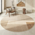 Waschbarer Runder Teppich 120 cm - Modernes Minimalistisches Design mit Rutschfester Unterlage für Wohnzimmer und Schlafzimmer-1