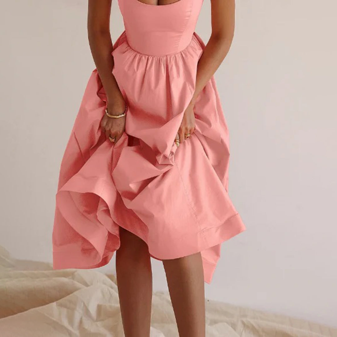 Damen Abendkleid Elegantes Midikleid Hochwertiger Stoff Schmeichelhafte Passform S-3XL-6
